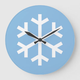 Snowflake kerstblauw grote klok