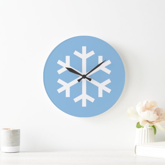 Snowflake kerstblauw grote klok (Huis)