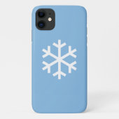 Snowflake kerstblauw iPhone 11 Hoesje (Achterkant)