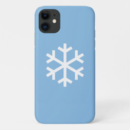 Snowflake kerstblauw iPhone 11 Hoesje