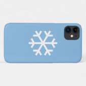 Snowflake kerstblauw iPhone 11 Hoesje (Achterkant (horizontaal))