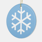 Snowflake kerstblauw keramisch Ornament (Links)