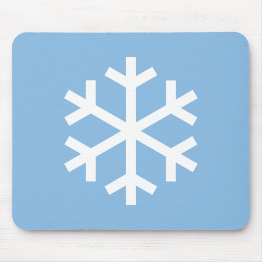 Snowflake kerstblauwe Muismat (Voorkant)