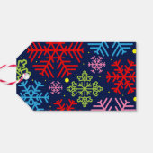 Snowflake kerstbomen Labels Cadeaulabel (Achterkant Horizontaal)