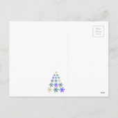 Snowflake kerstboom - Aangepaste feestdag Feestdagenkaart (Achterkant)