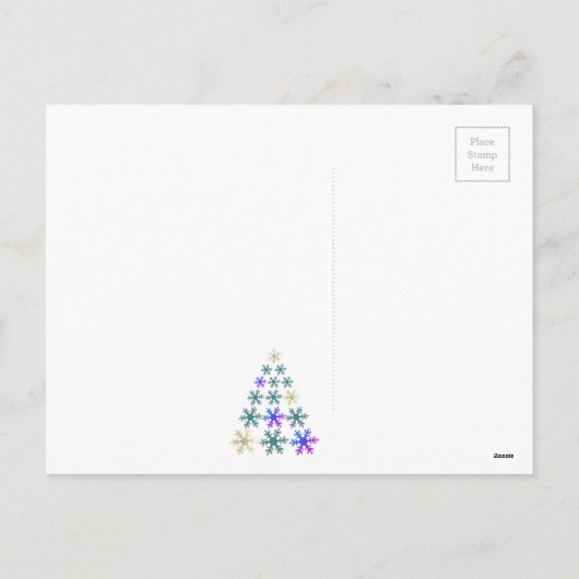 Snowflake kerstboom - Aangepaste feestdag Feestdagenkaart (Achterkant)