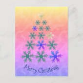 Snowflake kerstboom feestdagenkaart (Voorkant)