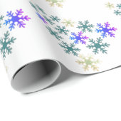 Snowflake kerstboom Festive Holiday Cadeaupapier (Rol Hoek)