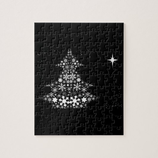 Snowflake kerstboom legpuzzel (Verticaal)