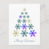 Snowflake kerstboom Merry Kerstfeestdag Feestdagenkaart (Voorkant)