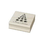 Snowflake kerstboom Stijlvolle Script Holiday Rubberstempel (Stempel)