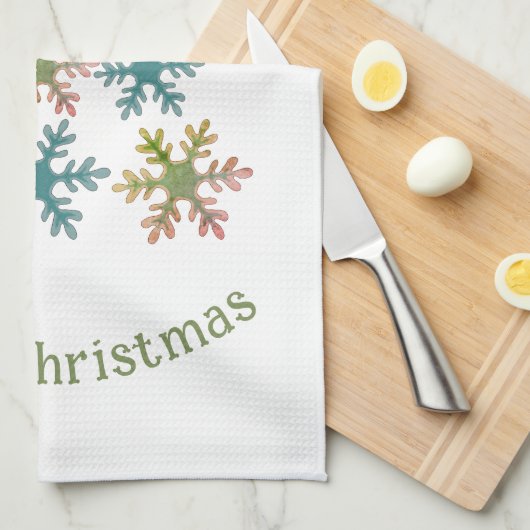 Snowflake kerstboomminimalistische feestdag theedoek (Quarter Fold)