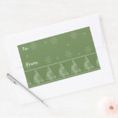 Snowflake-kerstboomrokken Rechthoekige Sticker (Envelop)