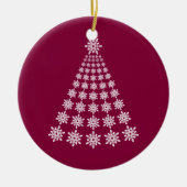Snowflake kerstboomversiering keramisch ornament (Voorkant)
