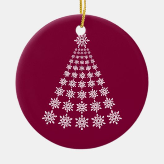 Snowflake kerstboomversiering keramisch ornament (Voorkant)