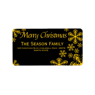 Snowflake-kerstbordetiket Etiket