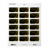 Snowflake-kerstbordetiket Etiket (Full Sheet)