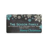 Snowflake-kerstbordetiket Etiket (Voorkant)