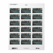 Snowflake-kerstbordetiket Etiket (Full Sheet)