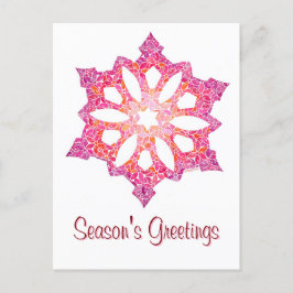 Snowflake-kerstBriefkaart Feestdagenkaart