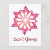 Snowflake-kerstBriefkaart Feestdagenkaart (Voorkant)