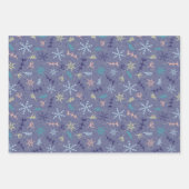 Snowflake kerstbundel: Periwinkle Blue Inpakpapier Vel (Voorkant 2)