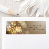 Snowflake-kerstcadeadreslabel Etiket (Insitu)