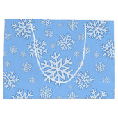 Snowflake kerstcadeau groot cadeauzakje (Achterkant)