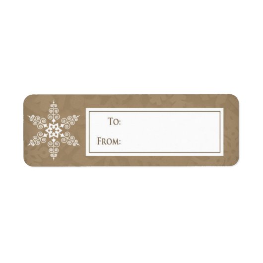 SnowFlake kerstcadeau sticker II (Voorkant)