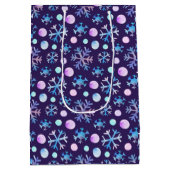 Snowflake Kerstcadeau Tas Medium Cadeauzakje (Achterkant)