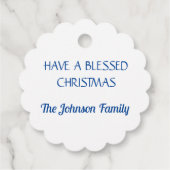 Snowflake kerstcadeaus bedankjes labels (Achterkant)