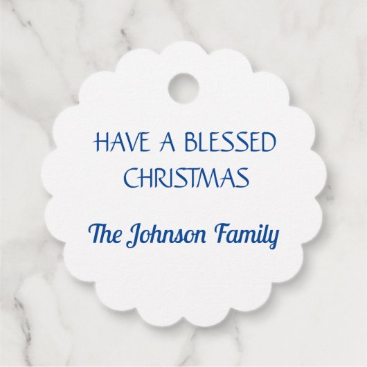 Snowflake kerstcadeaus bedankjes labels (Achterkant)