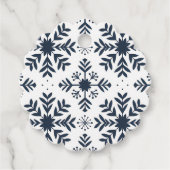 Snowflake kerstcadeaus bedankjes labels (Voorkant)
