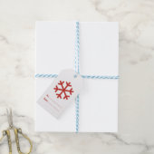 Snowflake kerstcadeaus cadeaulabel (Met Touw)