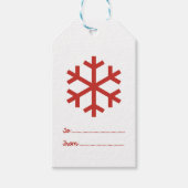 Snowflake kerstcadeaus cadeaulabel (Voorkant)