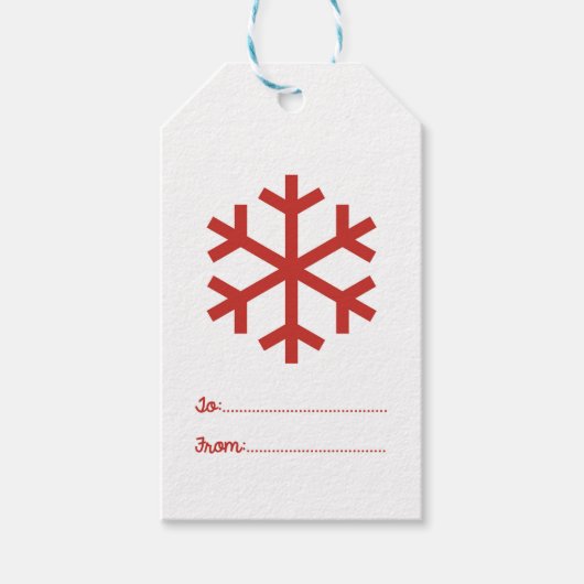 Snowflake kerstcadeaus cadeaulabel (Voorkant)
