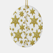 Snowflake kerstelegant heilig keramisch ornament (Rechts)