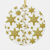 Snowflake kerstelegant heilig keramisch ornament (Voorkant)