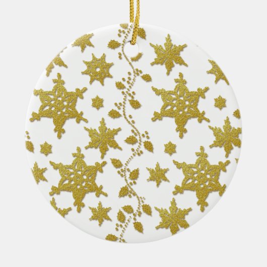 Snowflake kerstelegant heilig keramisch ornament (Voorkant)