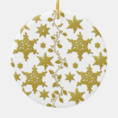 Snowflake kerstelegant heilig keramisch ornament (Achterkant)