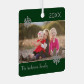 Snowflake - kerstfamilie Foto Metalen Ornament (Voorkant Rechts)
