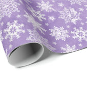 Snowflake kerstfeest met paarse waterverf cadeaupapier (Rol Hoek)