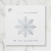 Snowflake-kerstfeestdag Bedankjes Labels (Voorkant)