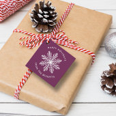 Snowflake-kerstfeestdag Bedankjes Labels