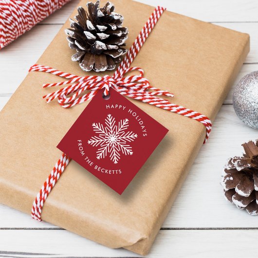 Snowflake-kerstfeestdag Bedankjes Labels