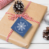 Snowflake-kerstfeestdag Bedankjes Labels