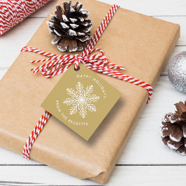 Snowflake-kerstfeestdag Bedankjes Labels