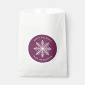 Snowflake-kerstfeestdag Bedankzakje (Voorkant)