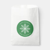Snowflake-kerstfeestdag Bedankzakje (Voorkant)
