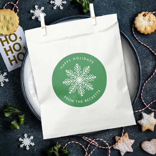 Snowflake-kerstfeestdag Bedankzakje